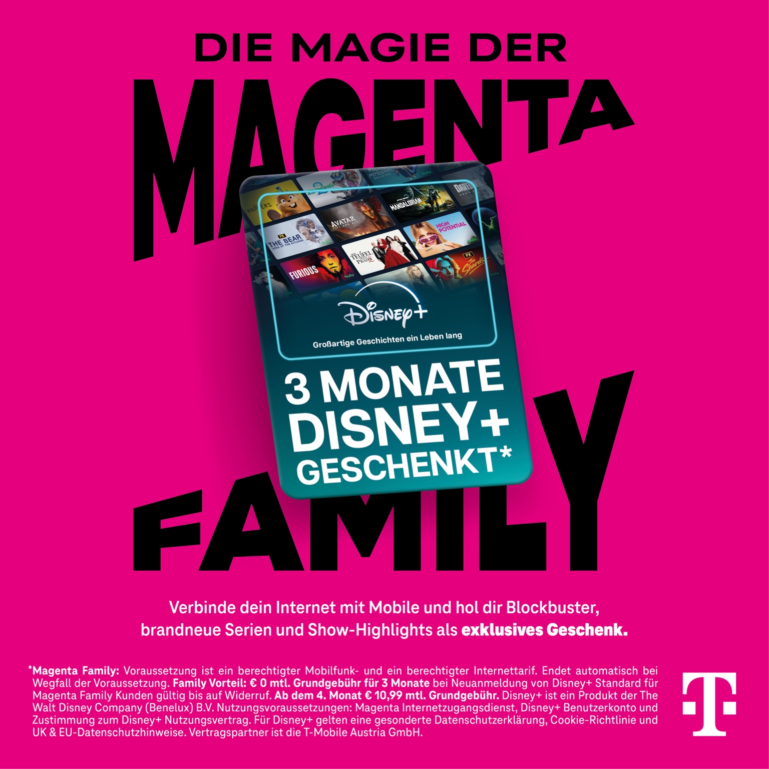 Magenta Family: drei Monate Disney+ geschenkt